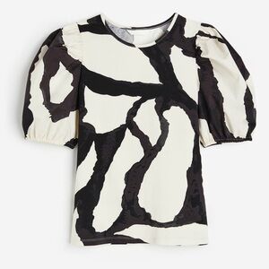 H&M Poplin Sleeve Knit Body Top